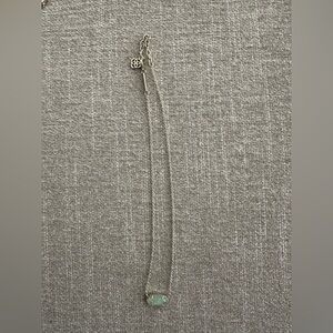 Kendra Scott Gold Necklace with Green Gemstone